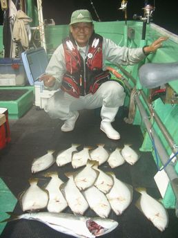 夜便　小樽沖　ヒラメ釣り