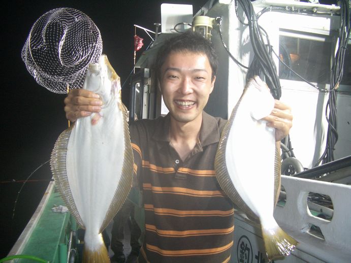 夜便　小樽沖　ヒラメ釣り