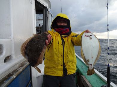 小樽　小樽沖　ヒラメ釣り