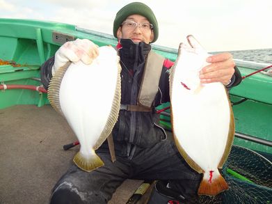 小樽　小樽沖　ヒラメ釣り