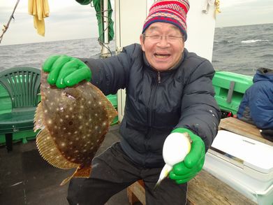 小樽　小樽沖　ヒラメ釣り